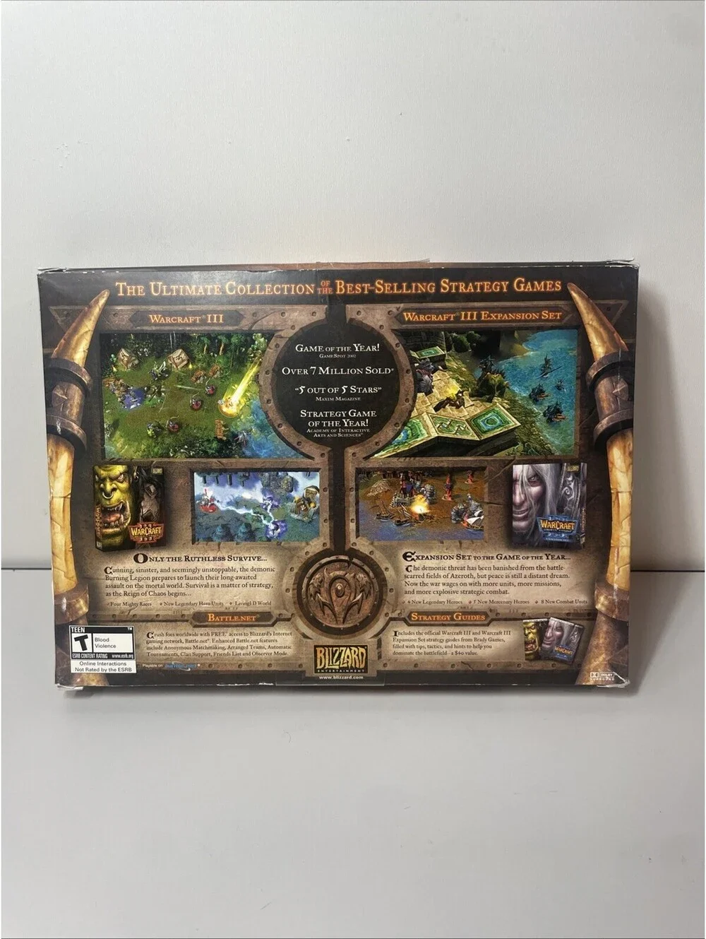 WarCraft III 3 Battle Chest PC Box and Manuals Only No Discs